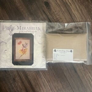 The Petal Fairy by Mirabilia Design Cross Stitch Chart Pattern MD82 with Linen